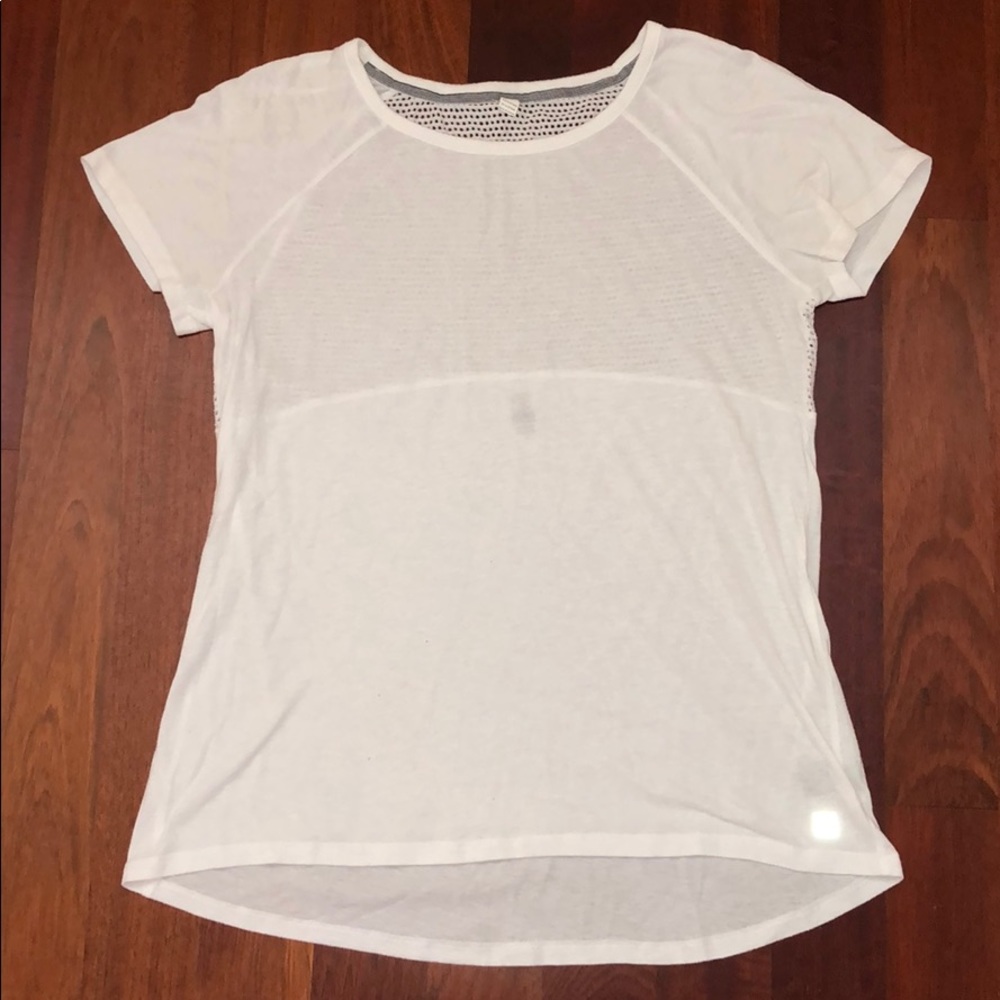 White Open Back Mesh Victoria's Secret T-Shirt